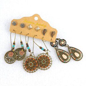 Pretty Set of 6 Pairs of Earrings